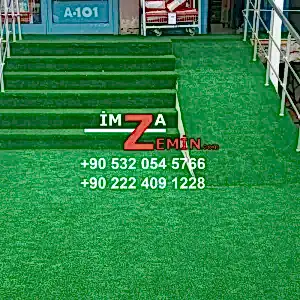 Mağaza Önü Merdiven Çim Halı Kaplama